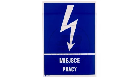 Tabliczka ostrzegawcza /MIEJSCE PRACY 148X210/ 5EIA/Q4/F