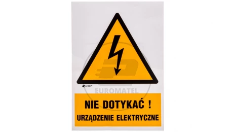 Tabliczka ostrzegawcza /Nie dotykać urządzenie elektryczne 148x210/ 1EOA/Q4/F
