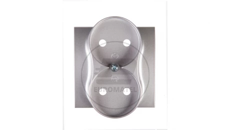 Simon Classic Pokrywa gniazda podwójnego b/u IP20 aluminium metalizowane MG2MP/26