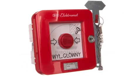 Wyłącznik alarmowy z zamkiem 2Z 2R 12A /WYŁĄCZNIK GŁÓWNY/ IP55 WGZp-4s 921546