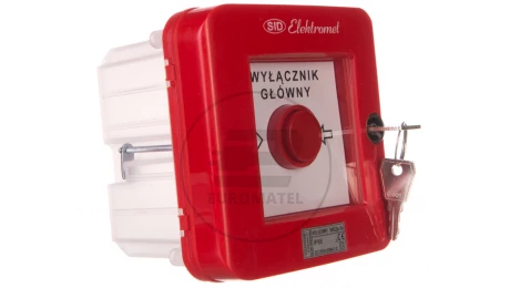 Wyłącznik alarmowy z zamkiem 2R 12A /WYŁĄCZNIK GŁÓWNY/ IP55 WGZp-3s 921542