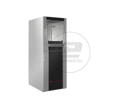 Szafa systemowa PC, szer. 600 mm, drzwi przeszklone, Szuflada, Półka urządzeniow