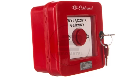 Wyłącznik alarmowy z zamkiem 4R /WYŁĄCZNK GŁÓWNY/ IP55 WGZ-6s 921495