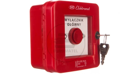 Wyłącznik alarmowy z zamkiem 4Z 12A /WYŁĄCZNK GŁÓWNY/ IP55 WGZ-5s 921494