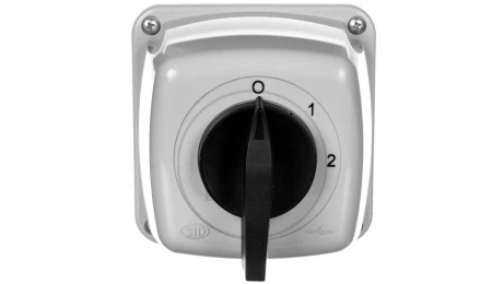Łącznik krzywkowy 0-1-2 5P 16A w obudowie IP44 Łuk 16-33 921615