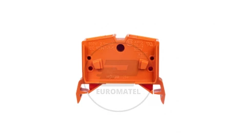 Złączka szynowa 4-przewodowa 2,5mm2 pomarańczowa 264-736 /100szt./