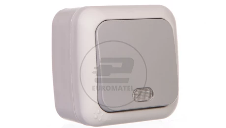 PALMIYE Przycisk podświetlany IP54 szary 90555514