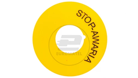 Pierścienie żółte z nadrukiem STOP-AWARIA do NEF22 W0-PIERŚC.ŻÓŁTE DR STOP/FI22 /10szt./