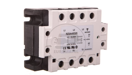 Przekaźnik półprzewodnikowy trójfazowy 24-440V AC 25A 4-32V DC RZ3A40D25