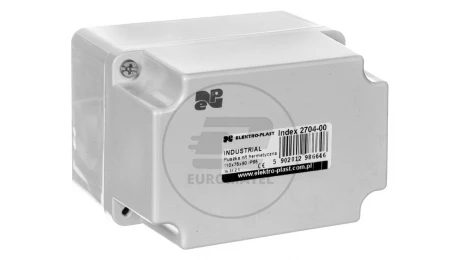 INDUSTRIAL Puszka hermetyczna n/t 110x75x90 IP65 szara 2704-00