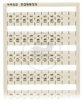 Ramka z oznacznikami E0.0-E9.7 209-933 /5szt./