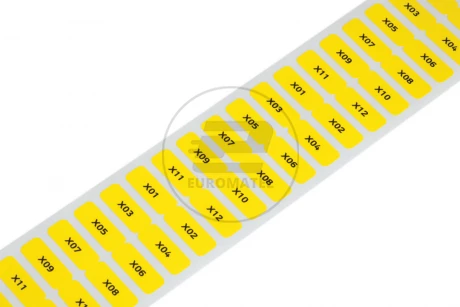 Etykieta samoprzylepna z poliestru o wymiarach 20x8mm żółta 210-807/000-002