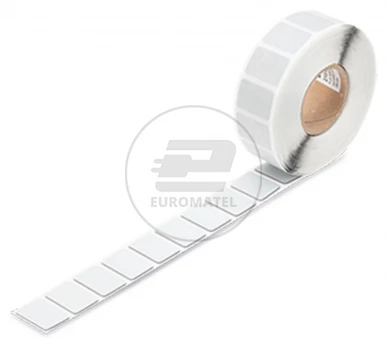 Tabliczki na przycisk 27x19mm srebrne 350szt. / rolka 210-852
