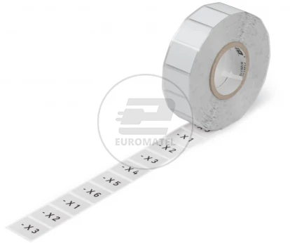 Tabliczki na przycisk 27,5x17,5mm srebrne 1000szt. / rolka 210-856