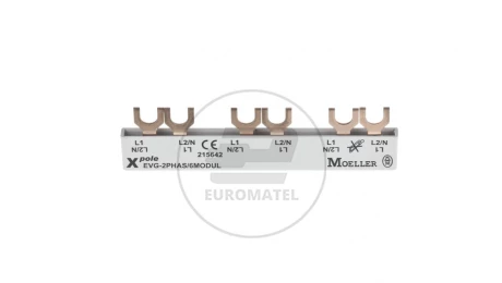 Szyna łączeniowa 2P 63A 10mm2 widełkowa (6 mod.) EVG-2PHAS/6MODUL 215642