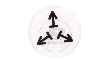 Soczewka przycisku 22mm płaska biała z symbolem ZWOLNIENIE M22-XDL-W-X15 218313