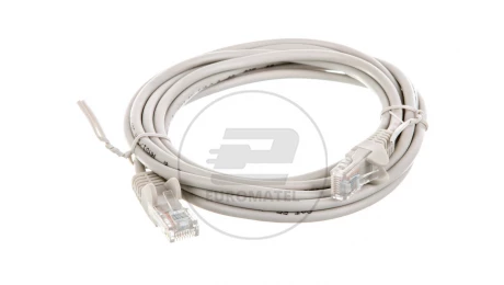 Kabel krosowy patchcord U/UTP kat.5e CCA szary 3m 68367