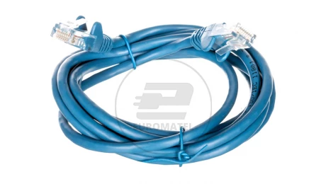 Kabel krosowy patchcord U/UTP kat.5e CCA niebieski 2m 68355