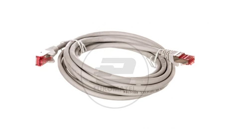 Kabel krosowy patchcord S/FTP (PiMF) kat.6 LSZH szary 3m 50888