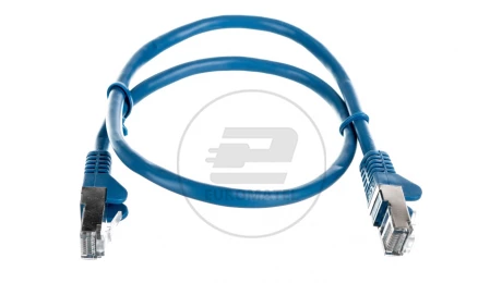 Kabel krosowy patchcord F/UTP kat.5e CCA niebieski 0,5m 50127