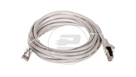 Kabel krosowy patchcord SF/UTP kat.5e CCA szary 3m 50146
