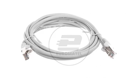 Kabel krosowy patchcord SF/UTP kat.5e CCA szary 2m 50145