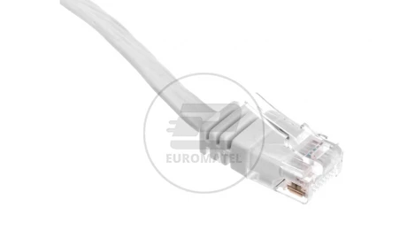 Kabel krosowy płaski patchcord U/UTP kat.5e biały 3m 93360