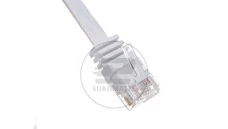 Kabel krosowy płaski patchcord U/UTP kat.5e biały 2m 93359