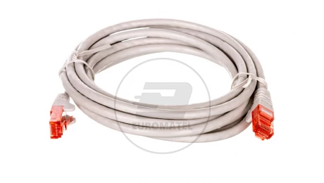 Kabel krosowy patchcord U/UTP kat.6 CCA szary 3m 68409
