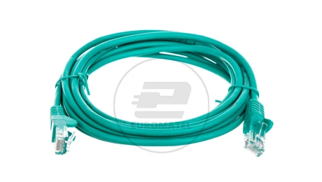 Kabel krosowy patchcord U/UTP kat.5e CCA zielony 3m 68368