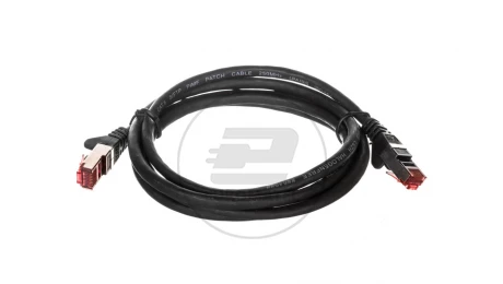 Kabel krosowy patchcord S/FTP (PiMF) kat.6LSZH czarny 1,5m 95584