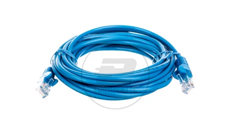 Kabel krosowy patchcord U/UTP kat.5e CCA niebieski 5m 68375