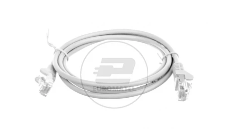 Kabel krosowy patchcord U/UTP kat.5e CCA szary 1,5m 95557