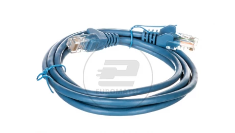 Kabel krosowy patchcord U/UTP kat.5e CCA niebieski 1,5m 95554
