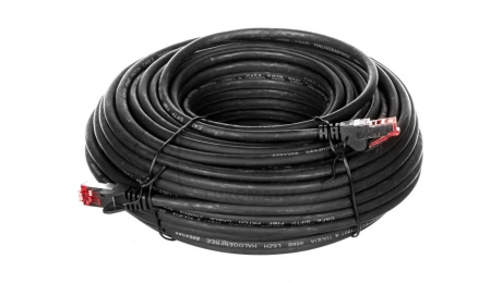 Kabel krosowy patchcord S/FTP (PiMF) kat.6 LSZH czarny 20m 68697