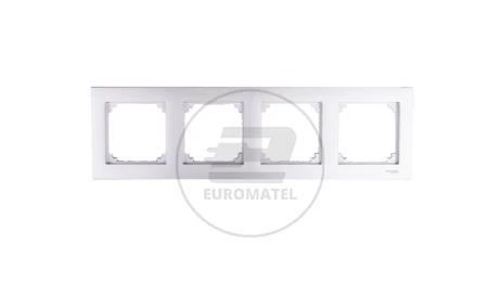 Merten M-Plan Ramka poczwórna aluminium MTN486460
