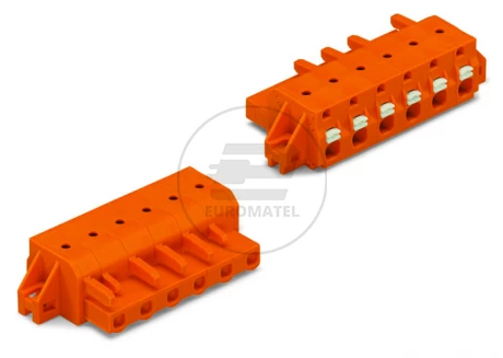 Gniazdo MCS-MIDI Classic 7-biegunowe pomarańczowe raster 7,62mm 2231-707/031-000 /25szt./