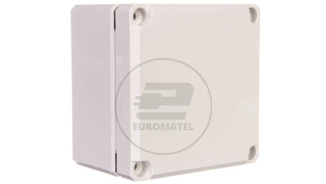 Obudowa Cubo D 80x82x56mm IP67 boki gładkie pokrywa szara PC DPCP080806G