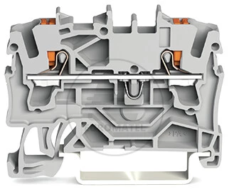 Złączka 2-przewodowa przelotowa 2,5mm2 szara 2202-1201 /100szt./