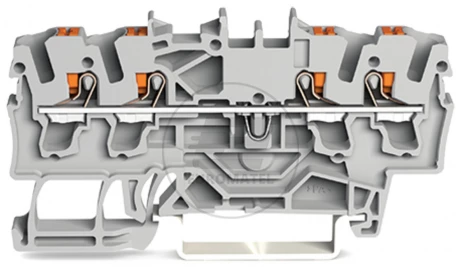 Złączka 4-przewodowa przelotowa 2,5mm2 szara 2202-1401 /100szt./