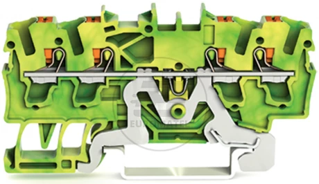 Złączka 4-przewodowa PE 2,5mm2 żółto-zielona 2202-1407 /100szt./