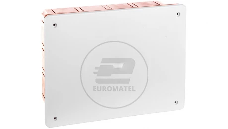 Puszka podtynkowa z pokrywą seria 350 196x152x70 czerwony-biały EC350C6