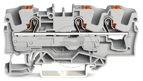 Złączka 3-przewodowa przelotowa 6mm2 szara 2206-1301 /25szt./