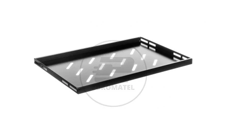 Półka do szaf 19 600mm czarna LANBERG (1U/465x300mm udźwig do 20kg, montaż 4 punktowy) AK-1002-B