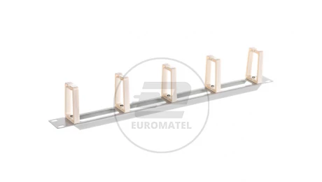 Organizer kabli 19 1U z 5 uchwytami - typ B szary LENBERG AK-1202-S
