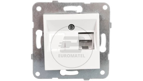 KARRE Gniazdo komputerowe 1xRJ45 kat 6 białe 90963678