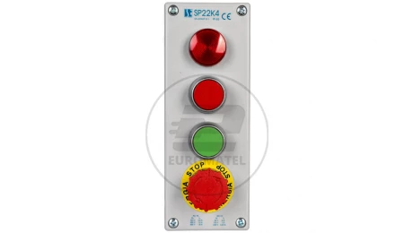 Kaseta kompletna 4-otworowa z nap. LC,KC,KZ,B I 1 przepust M20 24V SP22K404-1