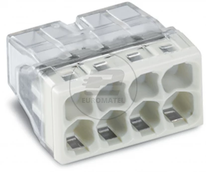 Szybkozłączka 8x 0,5-2,5mm2 transparentna/jasnoszara 2273-208 /50szt./