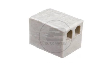 Złączka gwintowa porcelanowa 2,5mm2 2-torowa biała ZPA2-2,5 44232516