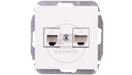 Sentia Gniazdo teleinformatyczne RJ11 RJ45 kat.5e białe 1459-10